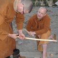 Ajahn Sudanto on his way to becoming a bow drill master