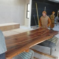 Madrone slab in the reception hall
