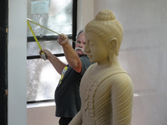 Attempting to center the Buddha