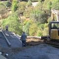 Back-filling the retaining walls