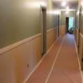Wainscot in basement hallway