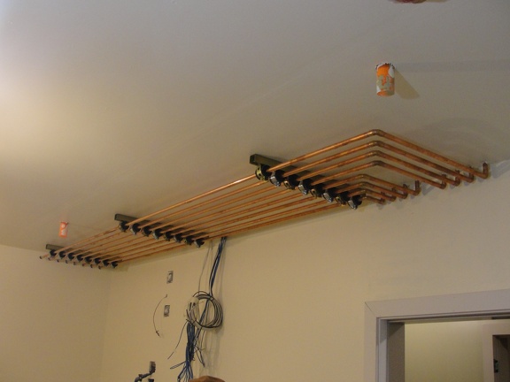 Pipe rack in Utility Room, for the radiant floors