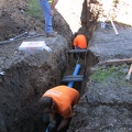 Water line for fire suppession system