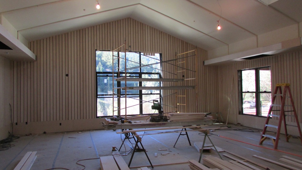 Reception Hall with maple paneling