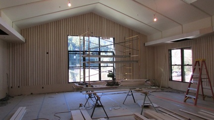 Reception Hall with maple paneling