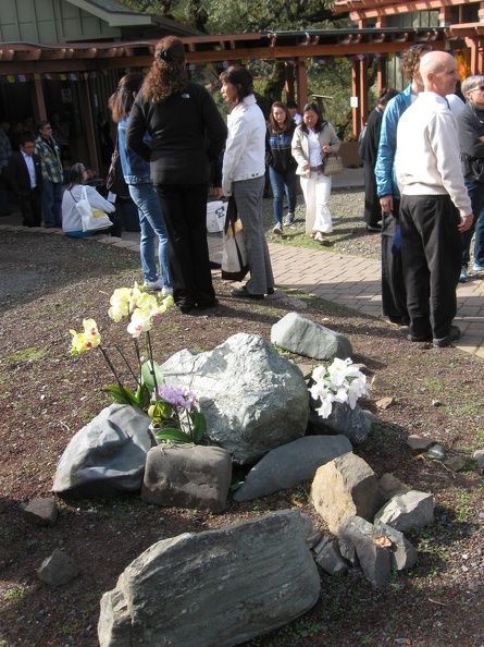 8- Flowers and guests dispersed throughout the monastery.JPG