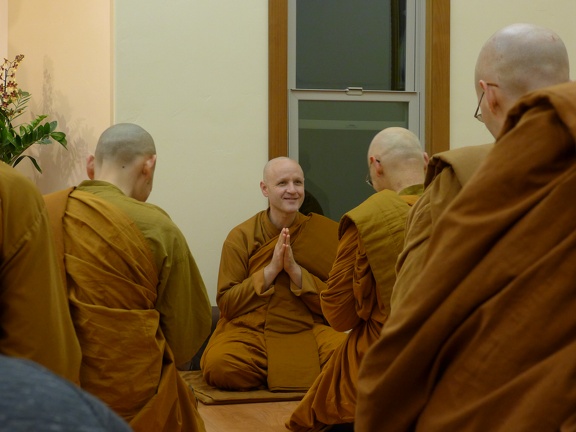 After the Thanksgiving retreat, Ajahn Sudanto returned to the Pacific Hermitage with Tan Kondañño