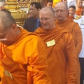 Dec. 5 - Ajahn Amaro and Luang Por Pasanno in line to formally receive their Jao Khun titles from the Prince of Thailand at The Temple of The Emerald Buddha, Bangkok. (video of the event can be seen at: http://www.abhayagiri.org/news/slideshow-of-chao-khu