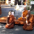 Dec. 13 - Luang Por Pasanno, Ajahn Sawaeng, and Ajahn Kevali at Wat Pah Nanachat the day of Ubon Jao Khun Procession and Celebration Ceremony