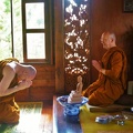 Dec. 30 - Abbot of Wat Anandagiri, Ajahn Acalo welcomes and pays respects to Luang Por Pasanno