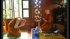 Dec. 30 - Abbot of Wat Anandagiri, Ajahn Acalo welcomes and pays respects to Luang Por Pasanno