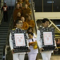 Dec. 6th evening - Jao Khun Phra Bodhinyanavidesa (Luang Por Pasanno) receives a royal welcome at the Ubon airport