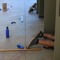 Preparations for staining concrete floors
