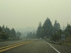 Smoke and ash north of Willits