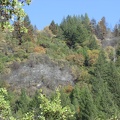 Fire came down from the ridge, stopping around Goat's Creek