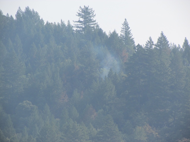 Smoke can still be seen coming from the burn areas