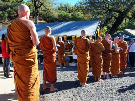 17) Monks in line for Almsround