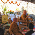 123b) Aj. Jayasaro offering a Dhamm talk on Kathina Day