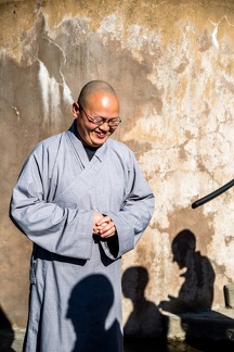 Venerable Guan Zhen takes leave of the monastery for now. 