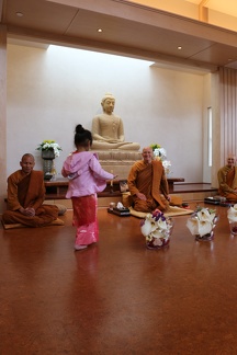 A Young Visitor Helping Prepare for the Ceremony