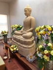 Offerings to the Buddha Image in anticipation of Luang Por's arrival