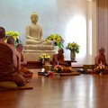 Luang Por Liem offers a teaching to the community