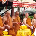 Luang Por Pasanno, Luang Por Jundee and other senior monks at a blessing ceremony