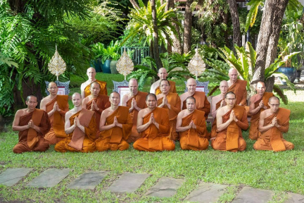 With the Wat Pah Nanachat Sangha